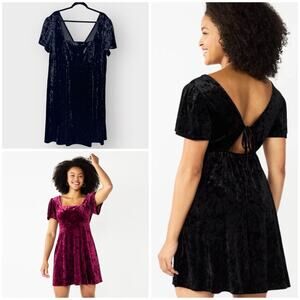NEW Live To Be Spoiled back keyhole velvet fit & flare coquette dress